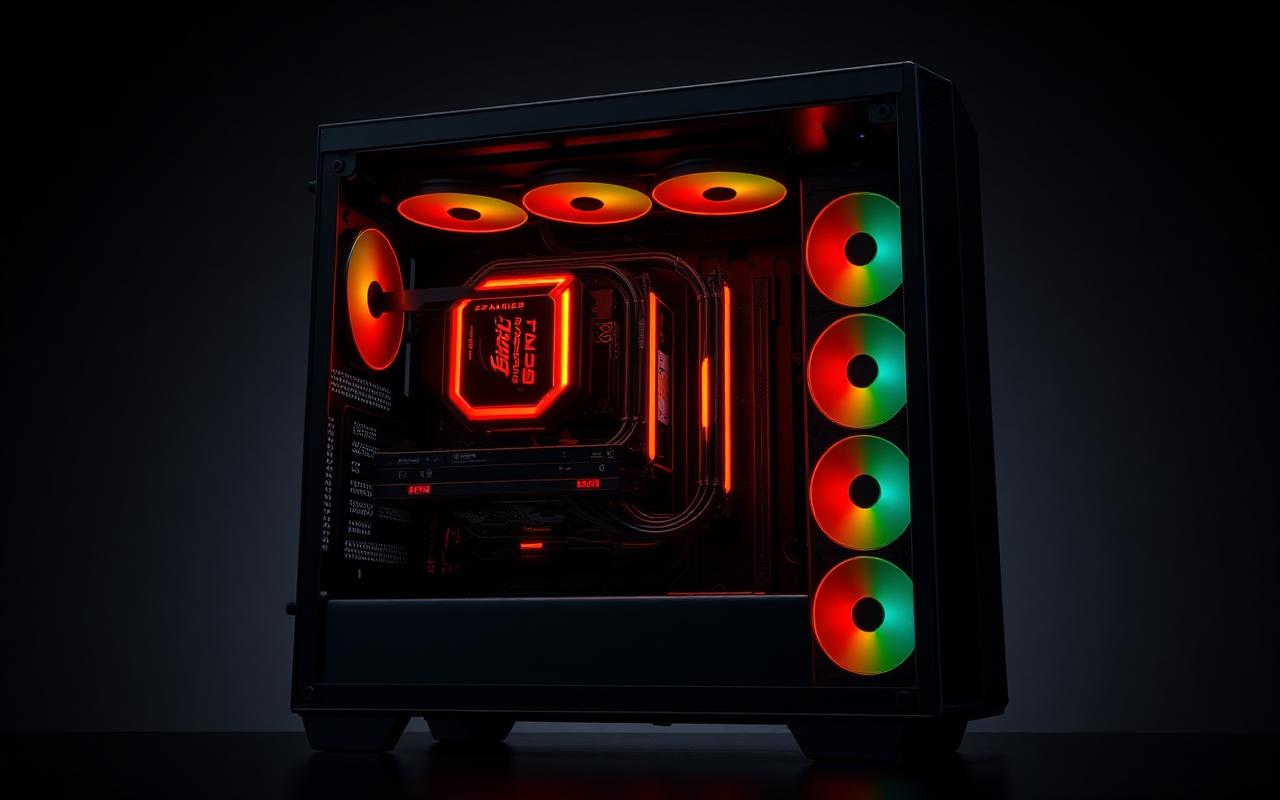 Шилэн хажуу хавтастай, RGB сэнстэй суурин компьютер (жишээ зураг)